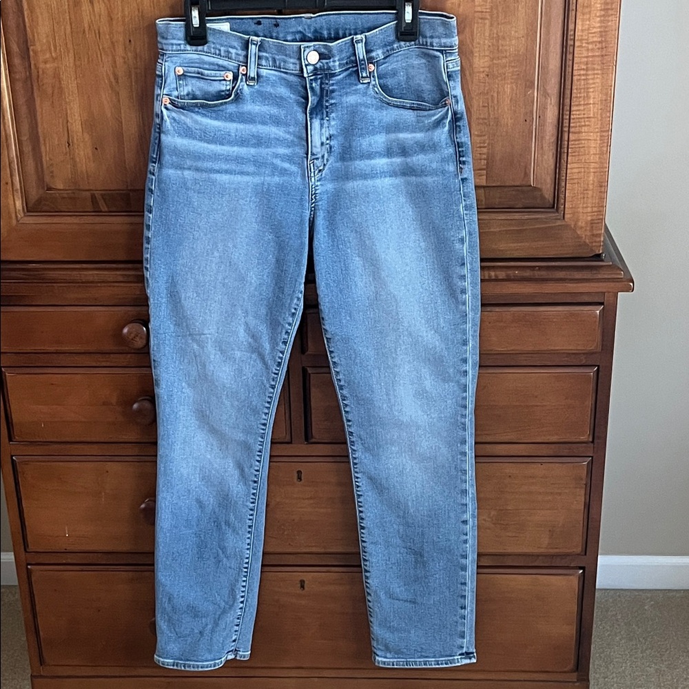 Classic Blue Straight Leg Denim Jeans